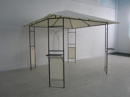 Διπλή οροφή Gazebo εξωτερική καλύβα καταφύγιο με προσαρμόσιμο σχέδιο και PVC επικαλυμμένο φινίρισμα
