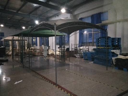 Εξωτερική αυλή Carport με ατσάλινο πλαίσιο 3 * 3M ηλιακή σκιά κήπος λευκή γάμος κάλυψη στέγη