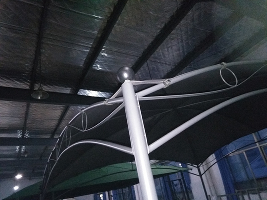 Εξωτερική αυλή Carport με ατσάλινο πλαίσιο 3 * 3M ηλιακή σκιά κήπος λευκή γάμος κάλυψη στέγη