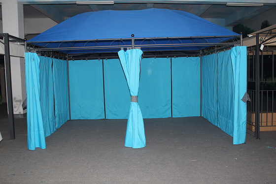 Μπλε Μεγάλο Design Canopy έπιπλα Μεταλλικό Πίνακα Πάνω Gazebo για 3 * 4M εξωτερικά έπιπλα