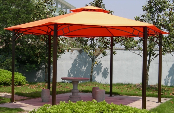 2.5*2.5*2.5M PVC Έκταγωνική Αλουμινίου Καταφύγιο Γκαζέμπο σκηνή για εξωτερικές δραστηριότητες κήπου