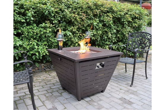 Εξωτερικός κήπος Corten Steel BBQ Grill με ορθογώνιο σφαιρικό ακατέργαστο λάστιχο αερίου