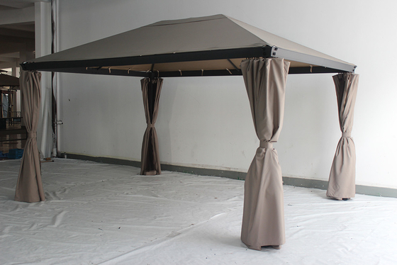 3*4*2.7M Αλουμινίου κήπο Gazebo με αντιτρίχιο μεταλλικό πλαίσιο και ατσάλινη οροφή προσαρμοσμένη