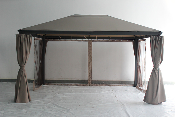 3*4*2.7M Αλουμινίου κήπο Gazebo με αντιτρίχιο μεταλλικό πλαίσιο και ατσάλινη οροφή προσαρμοσμένη