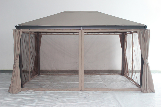 3*4*2.7M Αλουμινίου κήπο Gazebo με αντιτρίχιο μεταλλικό πλαίσιο και ατσάλινη οροφή προσαρμοσμένη