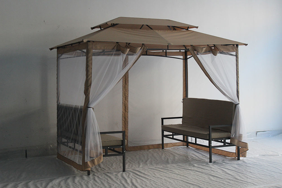 Προσαρμοσμένο σχεδιασμό Deluxe Garden Gazebo Patio Garden Χρησιμοποιούμενο Αδιάβροχο Μεταλλικό Gazebo