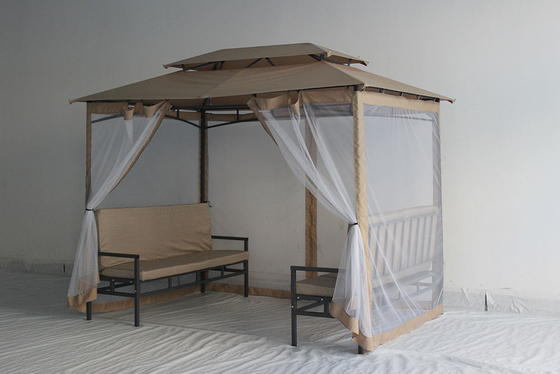 Προσαρμοσμένο σχεδιασμό Deluxe Garden Gazebo Patio Garden Χρησιμοποιούμενο Αδιάβροχο Μεταλλικό Gazebo