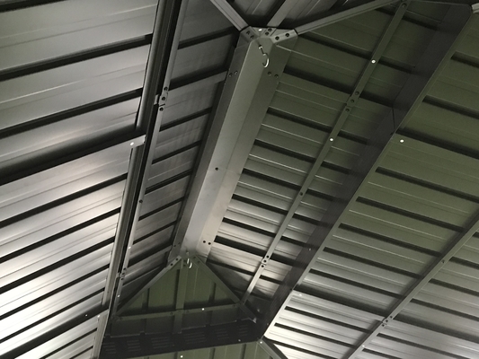 Προμήθειες κήπου 3.65x3.65x3.03m Εξωτερική βεράντα με διπλό τέρμα από γαλβανισμένο χάλυβα