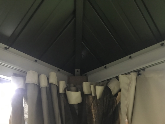 3X3X2.75M Μεταλλική Περκόλα Εξωτερική βεράντα για τα είδη κήπου με γέφυρα περγκόλας