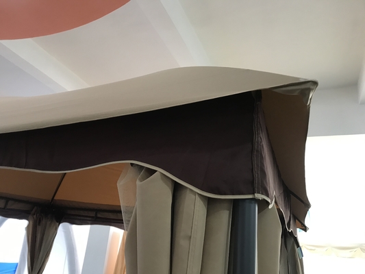 Φρέμα 3x3.65x2.75M Διπλό επίστρωμα γκαζέβο κήπου με ενσωματωμένο δίχτυ δίχτυ