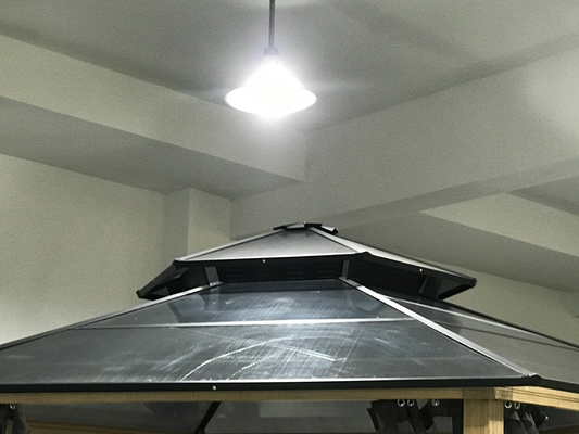 Αλουμινένιο πλαίσιο 2x2x2x2.8M Έξαγωνική σκληρή βεράντα για προστασία από τον ήλιο και χαλάρωση