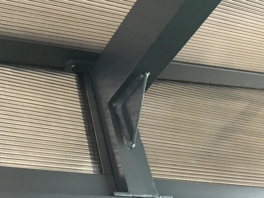 3x4x2.2/2.4M Τείχος γωνιακό γκαζέβο με PC οροφή πολυκαρβονικό πολυτελή