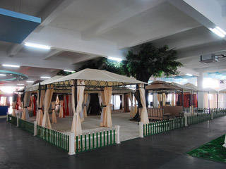Κήπος/Εξωτερικό μισό σιδηρούν και μισό αλ PC Gazebo με δομή Arbours