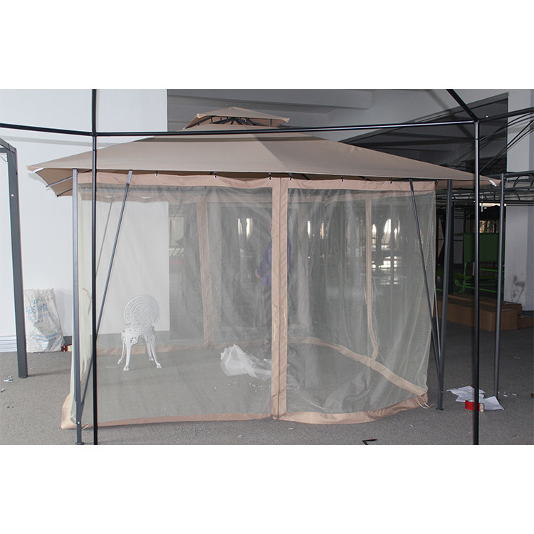 Εξωτερική οδική ηλιακή οθόνη Αλουμινίου Gazebo με αναδιπλούμενο πλαίσιο και 3,5 * 3,5 * 2,67M μέγεθος