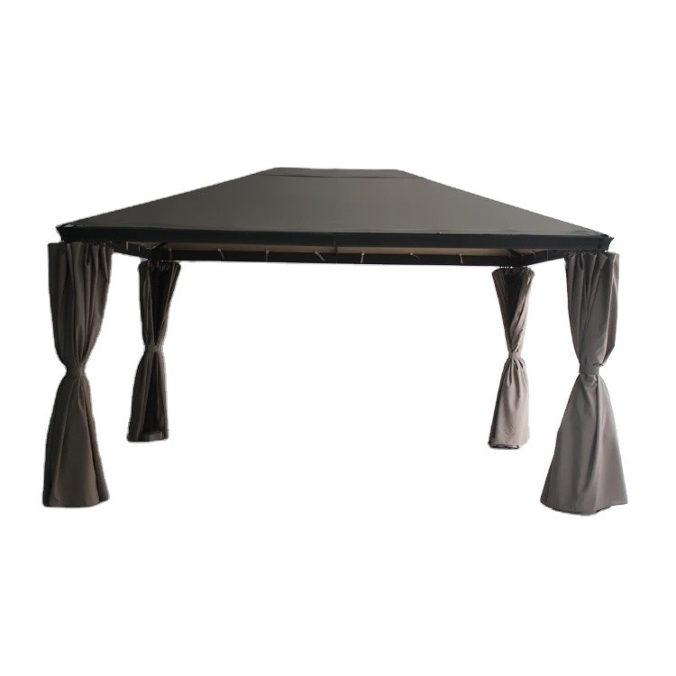 3*4*2.7M Αλουμινίου κήπο Gazebo με αντιτρίχιο μεταλλικό πλαίσιο και ατσάλινη οροφή προσαρμοσμένη